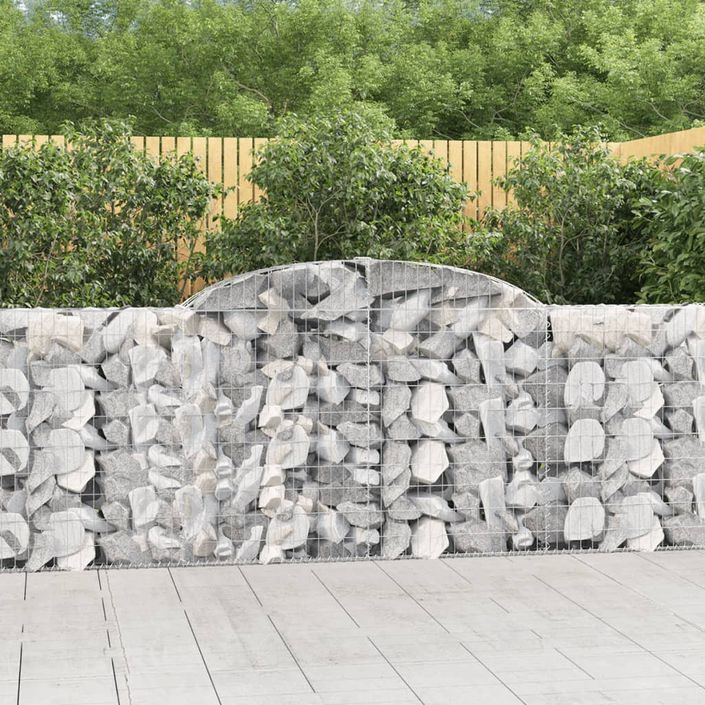 Paniers à gabions arqués 13 pcs 300x30x100/120 cm fer galvanisé - Photo n°1