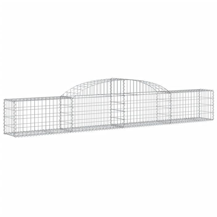 Paniers à gabions arqués 13 pcs 300x30x40/60 cm fer galvanisé - Photo n°3