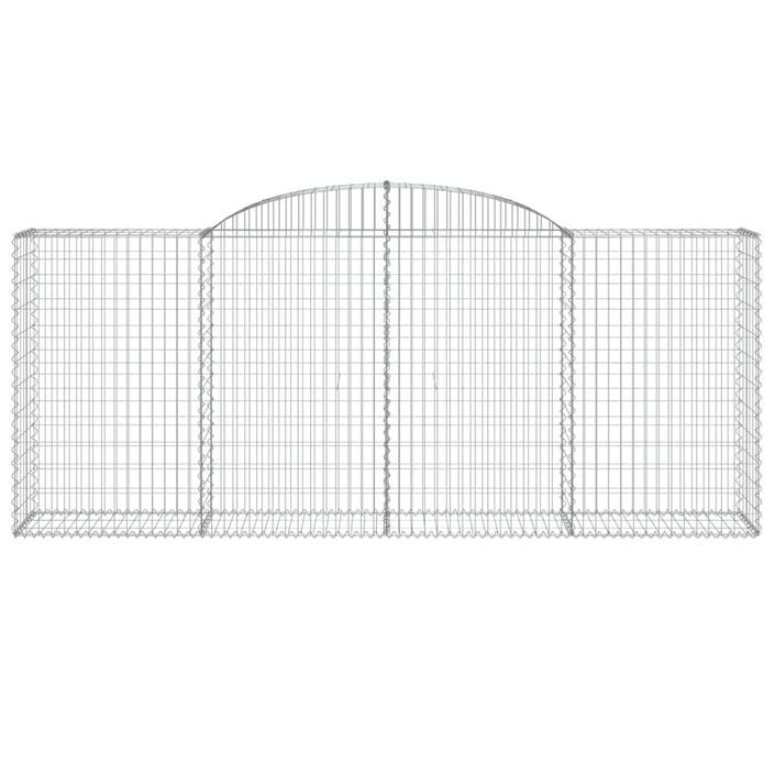 Paniers à gabions arqués 13 pcs 300x50x120/140 cm fer galvanisé - Photo n°4