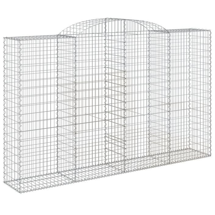 Paniers à gabions arqués 13 pcs 300x50x180/200 cm fer galvanisé - Photo n°3