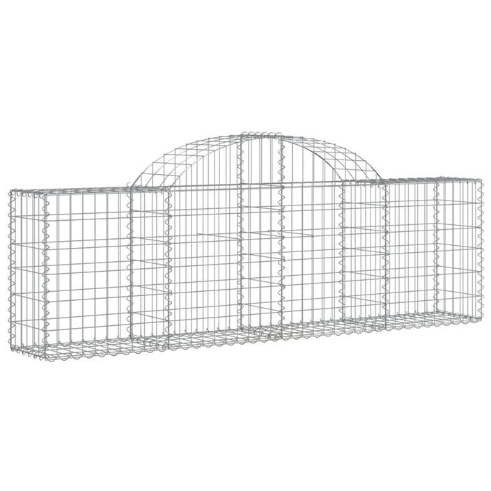 Paniers à gabions arqués 14 pcs 200x30x60/80 cm Fer galvanisé - Photo n°3