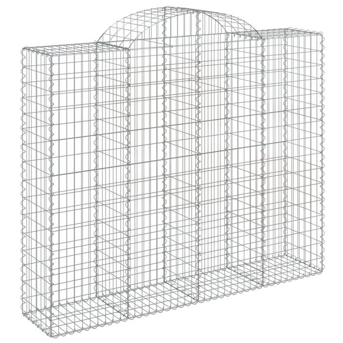 Paniers à gabions arqués 14 pcs 200x50x160/180 cm Fer galvanisé - Photo n°3