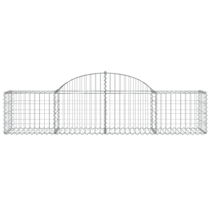 Paniers à gabions arqués 14 pcs 200x50x40/60 cm fer galvanisé - Photo n°4