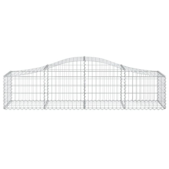 Paniers à gabions arqués 14 pcs 200x50x40/60 cm fer galvanisé - Photo n°4