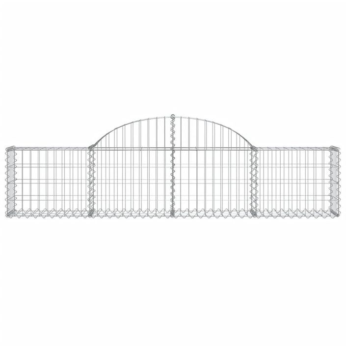 Paniers à gabions arqués 15 pcs 200x30x40/60 cm Fer galvanisé - Photo n°4