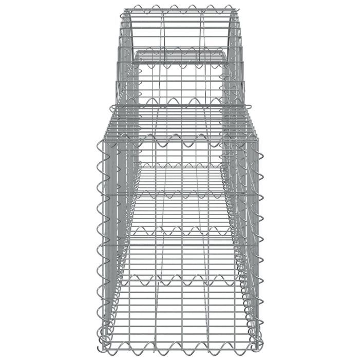 Paniers à gabions arqués 15 pcs 200x30x40/60 cm Fer galvanisé - Photo n°5