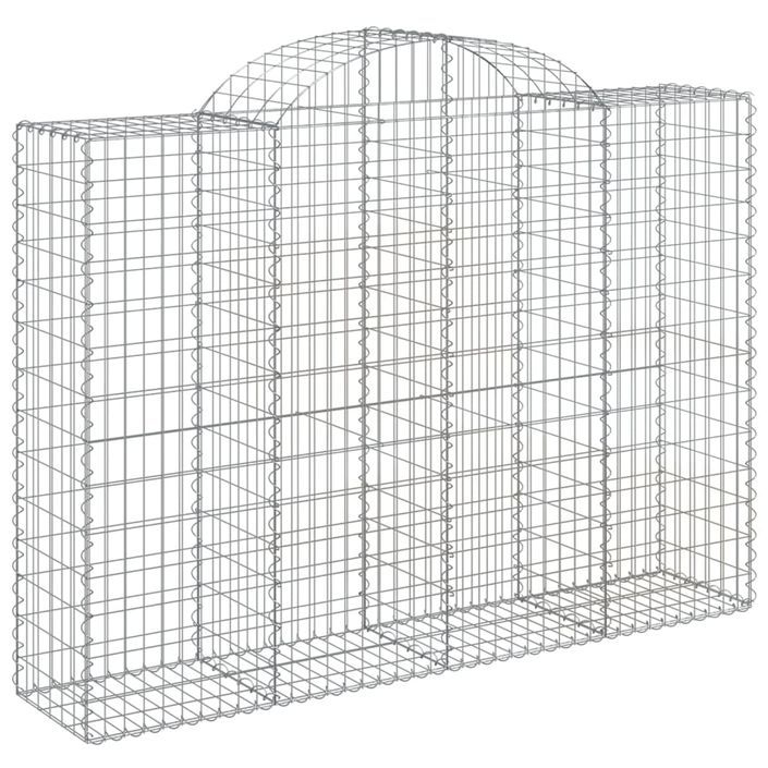 Paniers à gabions arqués 15 pcs 200x50x140/160 cm Fer galvanisé - Photo n°3