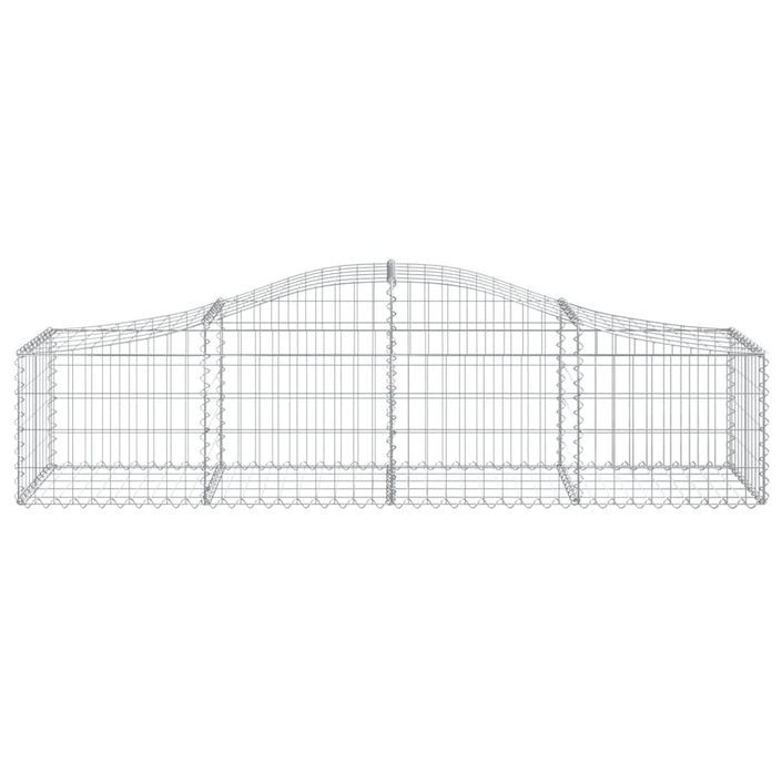 Paniers à gabions arqués 15 pcs 200x50x40/60 cm fer galvanisé - Photo n°4