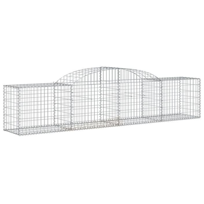 Paniers à gabions arqués 15 pcs 300x50x60/80 cm fer galvanisé - Photo n°3