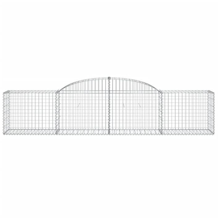 Paniers à gabions arqués 15 pcs 300x50x60/80 cm fer galvanisé - Photo n°4