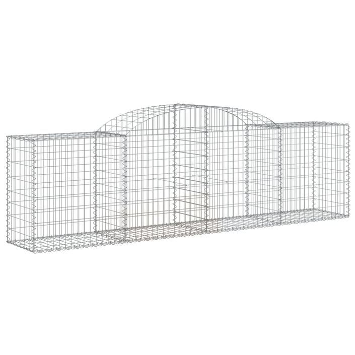 Paniers à gabions arqués 15 pcs 300x50x80/100 cm fer galvanisé - Photo n°3