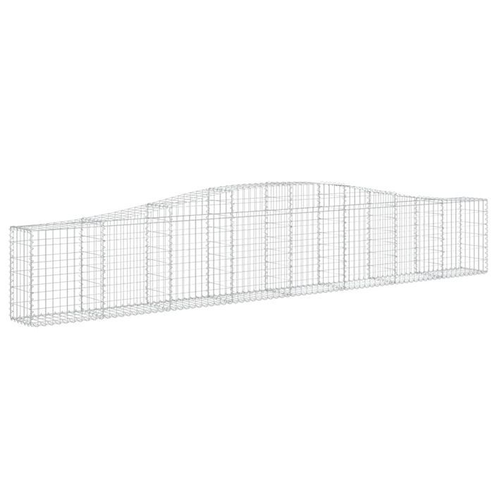 Paniers à gabions arqués 15 pcs 400x30x60/80 cm Fer galvanisé - Photo n°3