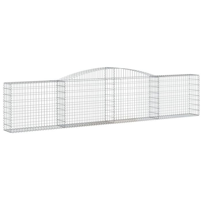 Paniers à gabions arqués 15 pcs 400x30x80/100 cm Fer galvanisé - Photo n°3