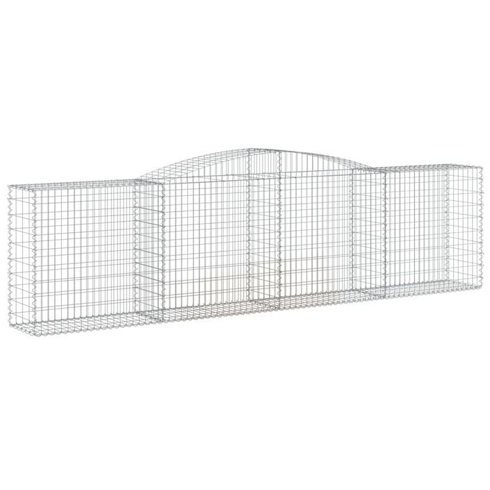 Paniers à gabions arqués 15 pcs 400x50x100/120 cm Fer galvanisé - Photo n°3