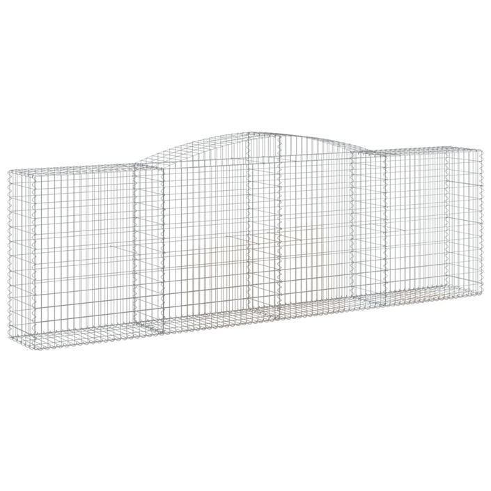 Paniers à gabions arqués 15 pcs 400x50x120/140 cm Fer galvanisé - Photo n°3