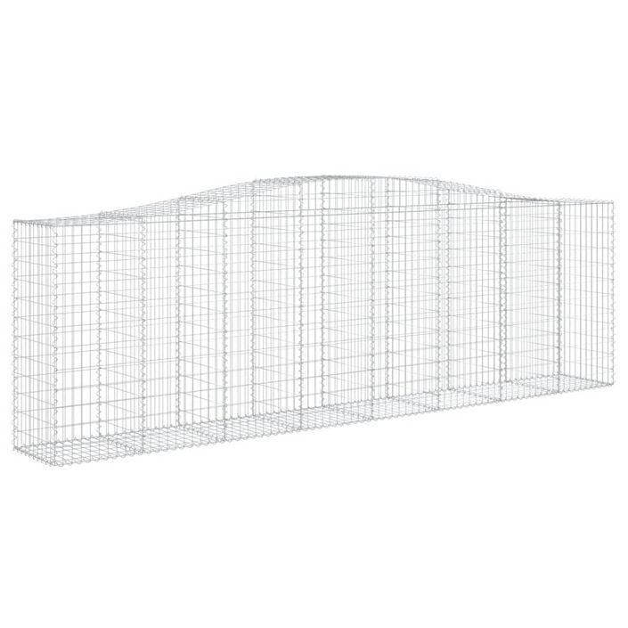 Paniers à gabions arqués 15 pcs 400x50x120/140 cm Fer galvanisé - Photo n°3