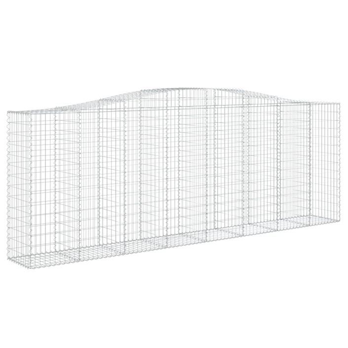 Paniers à gabions arqués 15 pcs 400x50x140/160 cm Fer galvanisé - Photo n°3