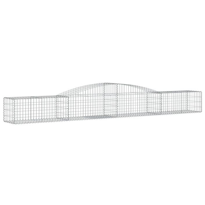 Paniers à gabions arqués 15 pcs 400x50x40/60 cm Fer galvanisé - Photo n°3