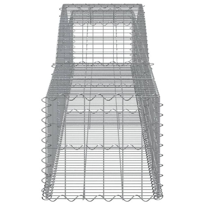 Paniers à gabions arqués 15 pcs 400x50x40/60 cm Fer galvanisé - Photo n°5