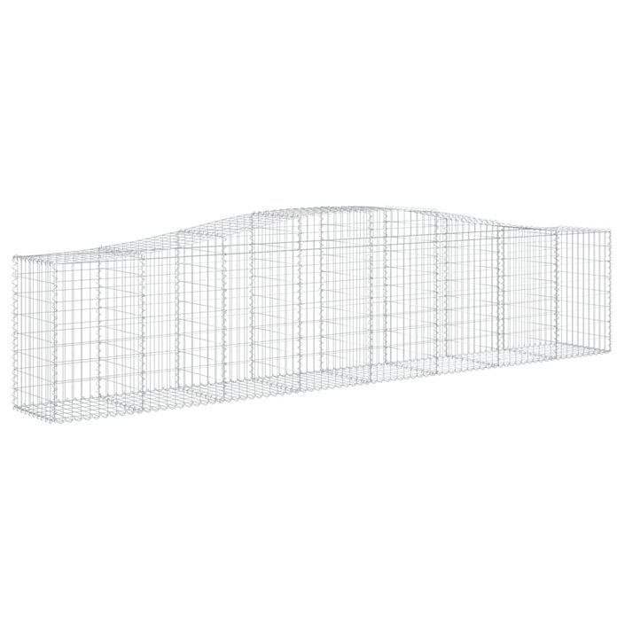 Paniers à gabions arqués 15 pcs 400x50x80/100 cm Fer galvanisé - Photo n°3