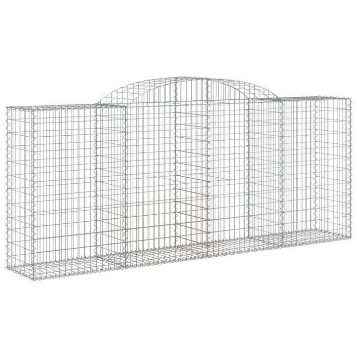 Paniers à gabions arqués 17 pcs 300x50x120/140 cm fer galvanisé - Photo n°3