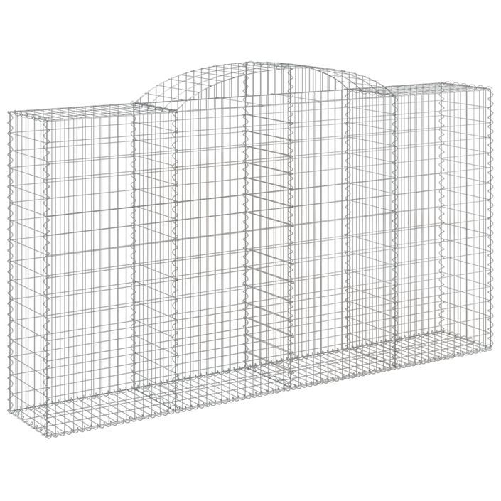 Paniers à gabions arqués 17 pcs 300x50x160/180 cm fer galvanisé - Photo n°3