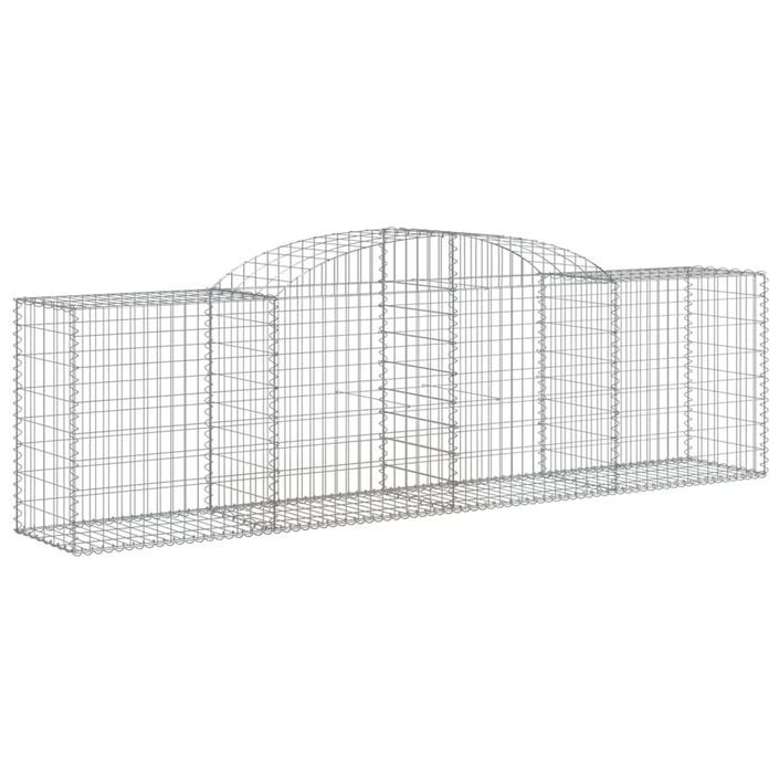 Paniers à gabions arqués 17 pcs 300x50x80/100 cm fer galvanisé - Photo n°3