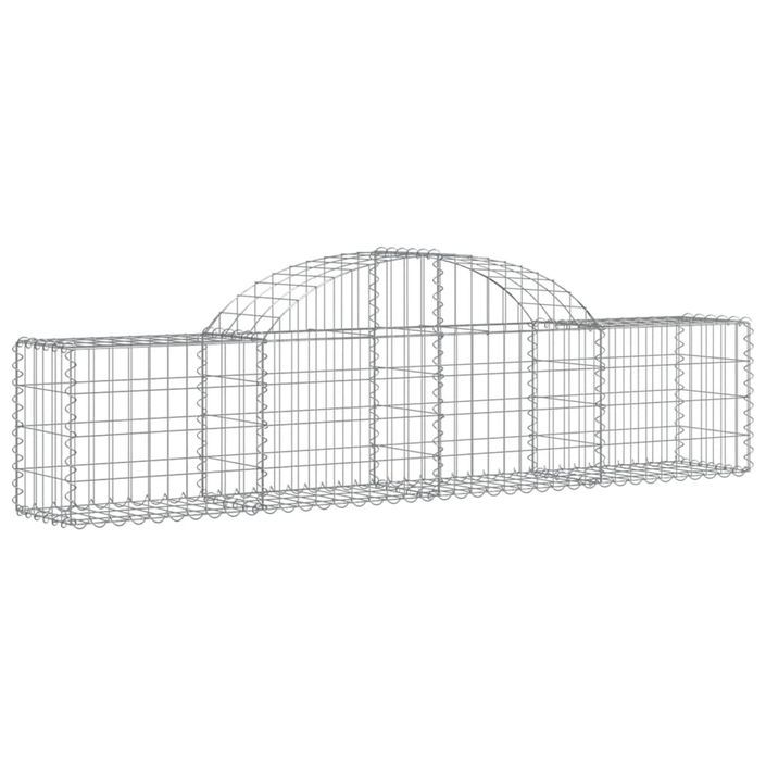 Paniers à gabions arqués 18 pcs 200x30x40/60 cm Fer galvanisé - Photo n°3