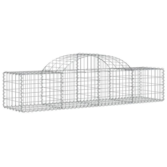 Paniers à gabions arqués 18 pcs 200x50x40/60 cm fer galvanisé - Photo n°3