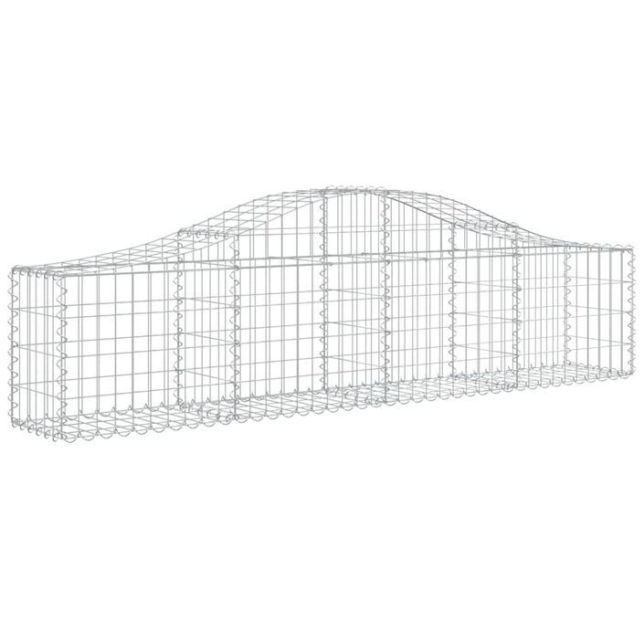 Paniers à gabions arqués 2 pcs 200x30x40/60 cm Fer galvanisé - Photo n°3