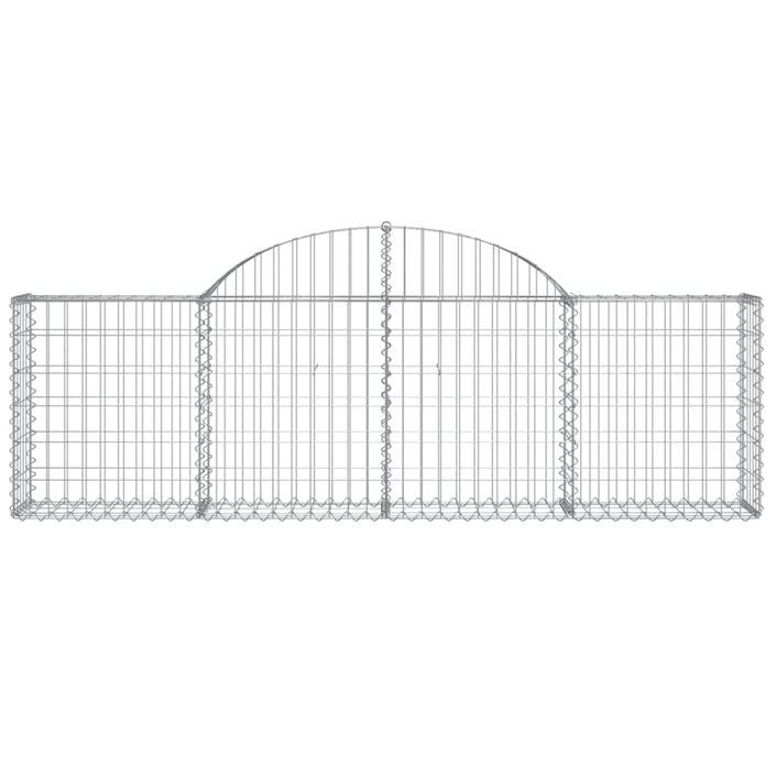 Paniers à gabions arqués 2 pcs 200x30x60/80 cm Fer galvanisé - Photo n°4