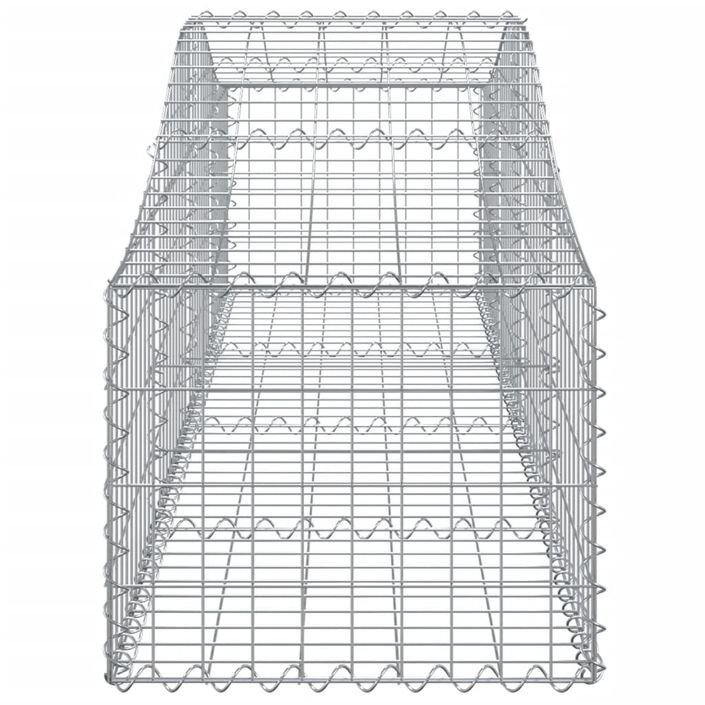 Paniers à gabions arqués 2 pcs 200x50x40/60 cm fer galvanisé - Photo n°5