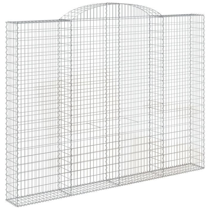 Paniers à gabions arqués 2 pcs 300x30x220/240 cm fer galvanisé - Photo n°3