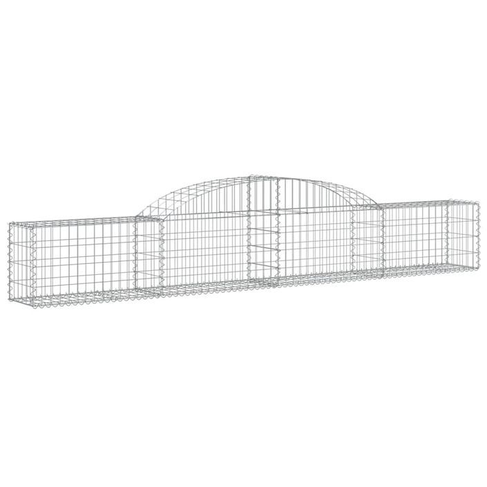 Paniers à gabions arqués 2 pcs 300x30x40/60 cm fer galvanisé - Photo n°3