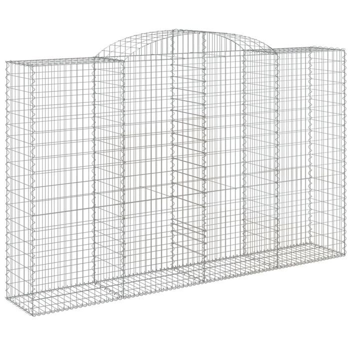 Paniers à gabions arqués 2 pcs 300x50x180/200 cm fer galvanisé - Photo n°3