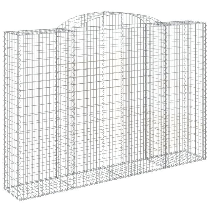 Paniers à gabions arqués 2 pcs 300x50x200/220 cm fer galvanisé - Photo n°3