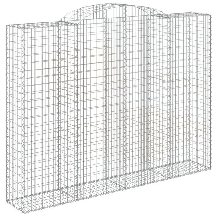 Paniers à gabions arqués 2 pcs 300x50x220/240 cm fer galvanisé - Photo n°3