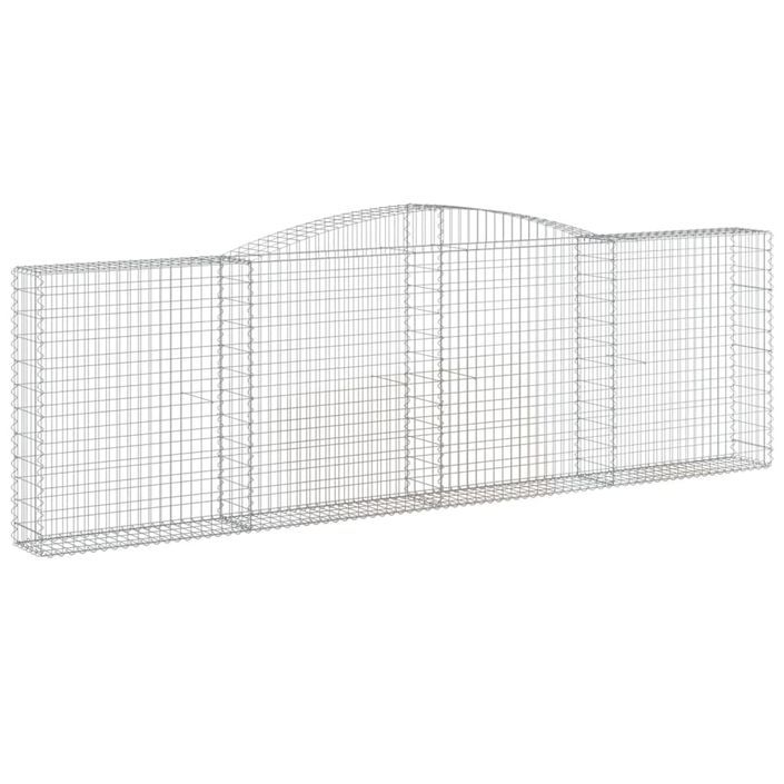 Paniers à gabions arqués 2 pcs 400x30x120/140 cm Fer galvanisé - Photo n°3