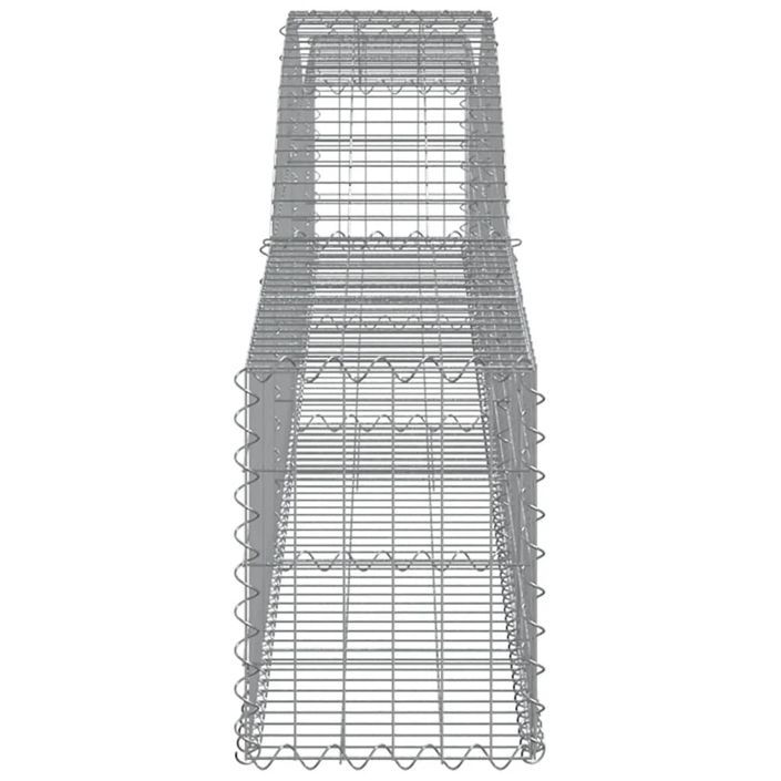 Paniers à gabions arqués 2 pcs 400x30x40/60 cm Fer galvanisé - Photo n°5