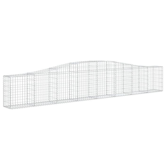 Paniers à gabions arqués 2 pcs 400x30x60/80 cm Fer galvanisé - Photo n°3