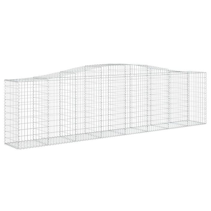 Paniers à gabions arqués 2 pcs 400x50x100/120 cm Fer galvanisé - Photo n°4