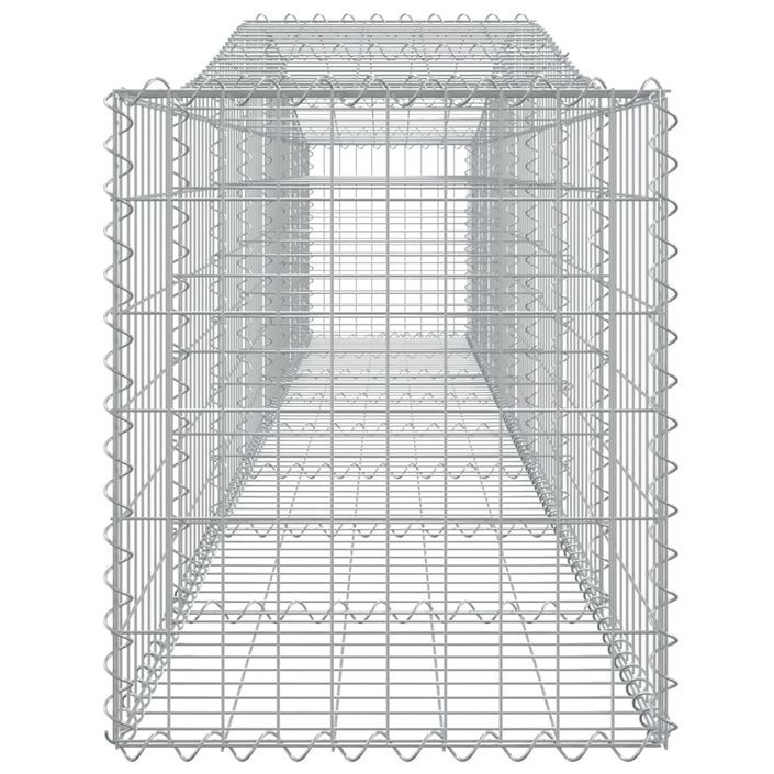 Paniers à gabions arqués 2 pcs 400x50x60/80 cm Fer galvanisé - Photo n°5