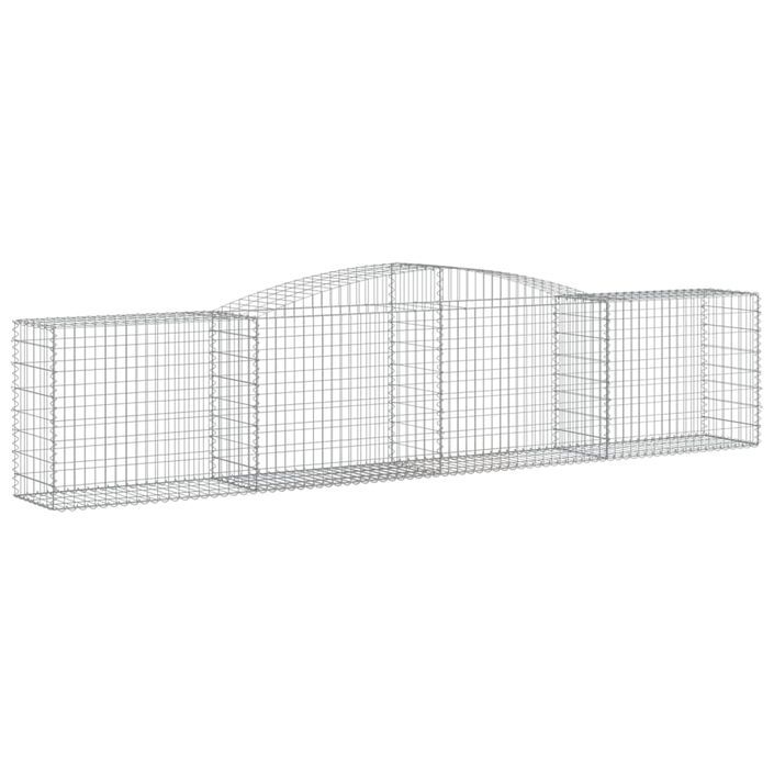 Paniers à gabions arqués 2 pcs 400x50x80/100 cm Fer galvanisé - Photo n°3