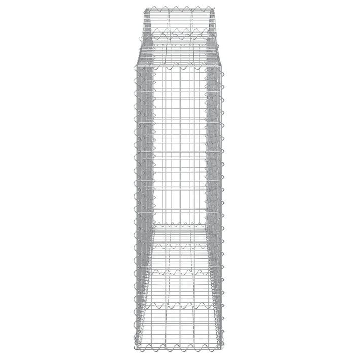 Paniers à gabions arqués 20 pcs 200x30x100/120 cm Fer galvanisé - Photo n°5