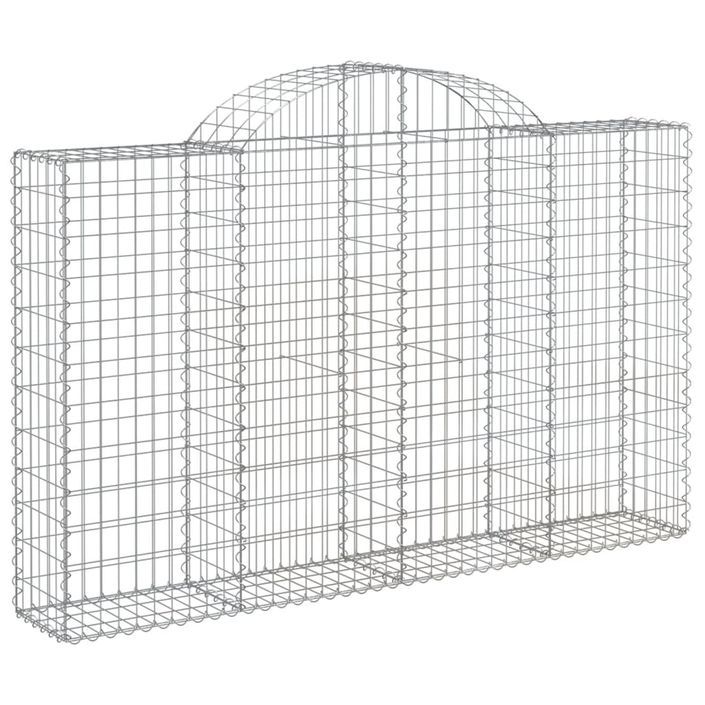 Paniers à gabions arqués 20 pcs 200x30x120/140 cm Fer galvanisé - Photo n°3