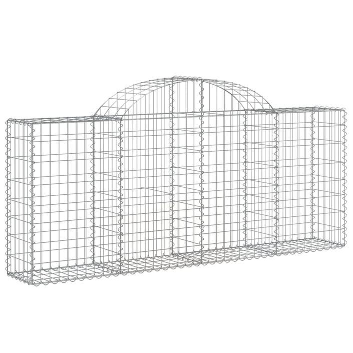 Paniers à gabions arqués 20 pcs 200x30x80/100 cm Fer galvanisé - Photo n°3