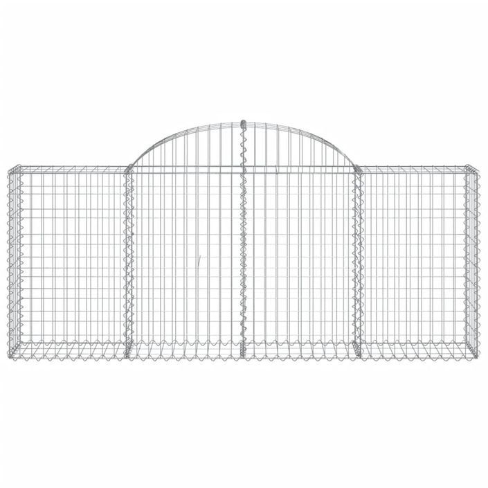 Paniers à gabions arqués 20 pcs 200x30x80/100 cm Fer galvanisé - Photo n°4