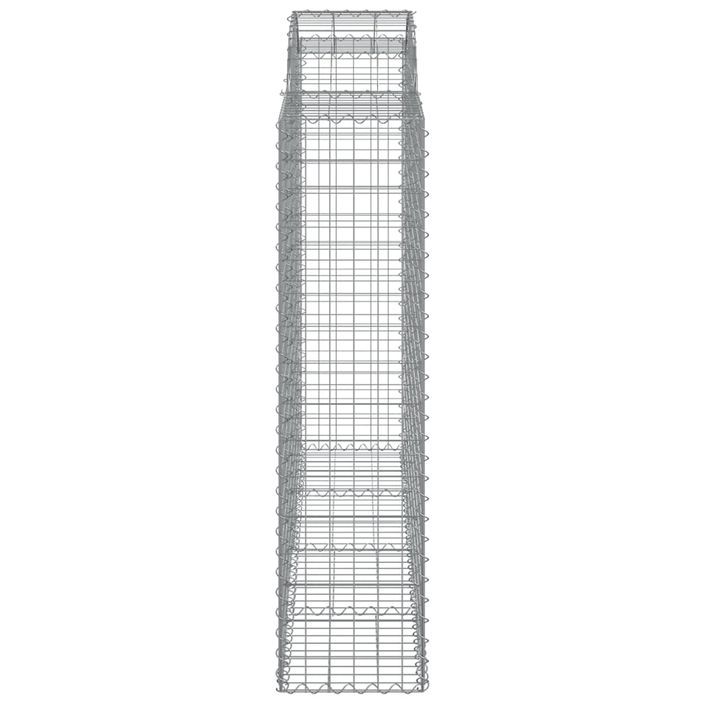 Paniers à gabions arqués 20 pcs 200x50x160/180 cm Fer galvanisé - Photo n°5