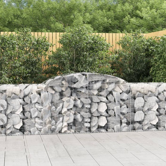 Paniers à gabions arqués 20 pcs 300x50x80/100 cm fer galvanisé - Photo n°1