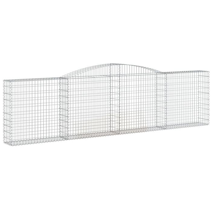 Paniers à gabions arqués 20 pcs 400x30x100/120 cm Fer galvanisé - Photo n°3